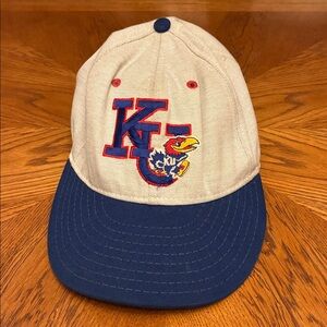 Kansas Jayhawks Beige and Blue Cap